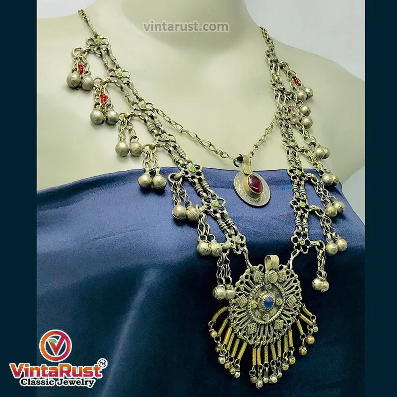 Vintage Kuchi Boho Bib Necklace
