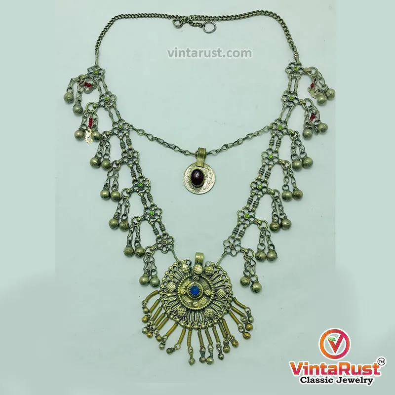 Vintage Kuchi Boho Bib Necklace
