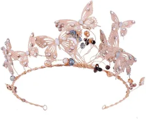 Vintage Wedding Accessories Bridal Headpiece Flower Crown Headband Hair Wreath Bridal Crystal Tiara Crown Rhinestone Headband with Teardrop
