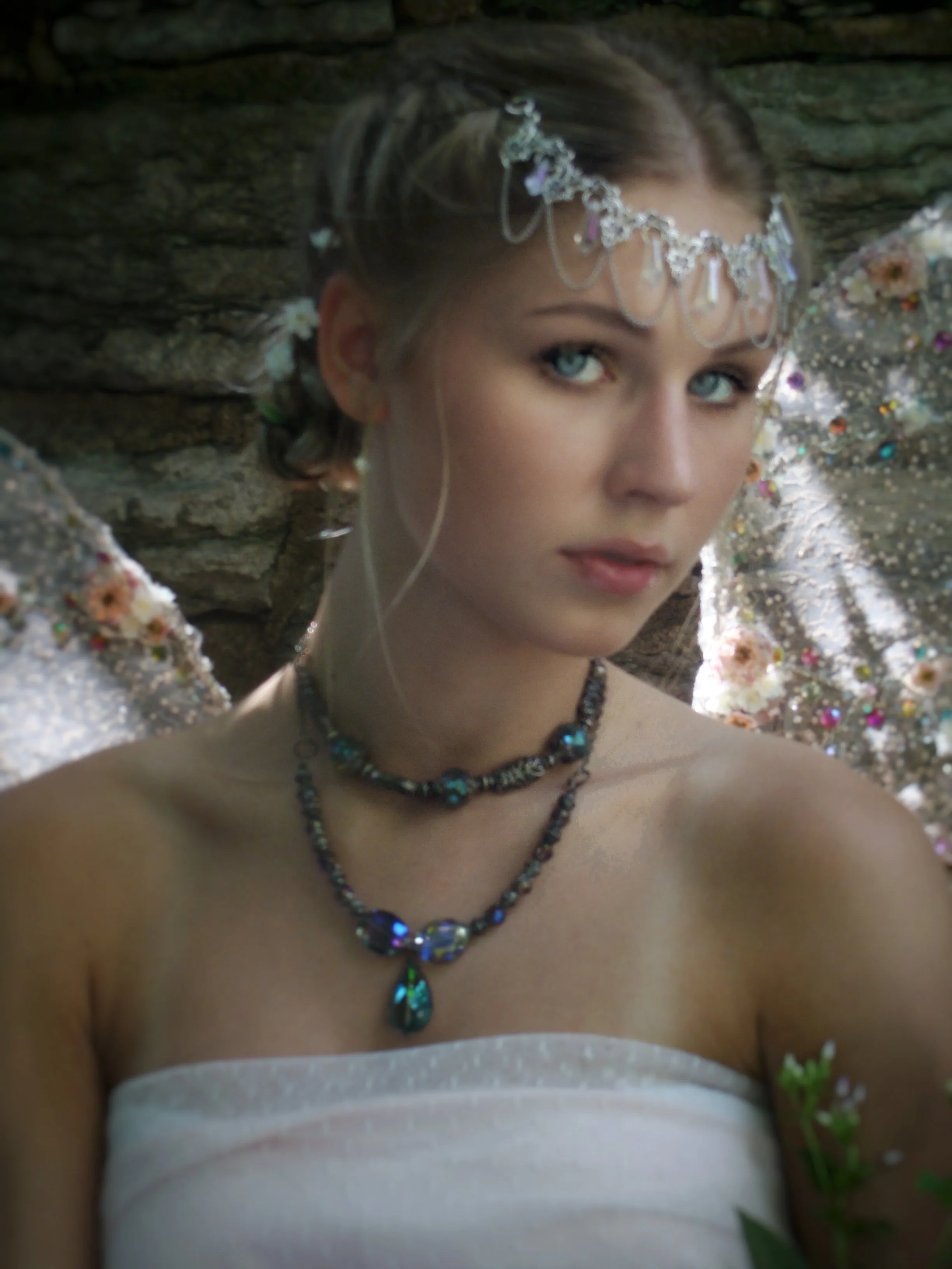 Whimsical Fairy Crown Bridal Hair Jewelry