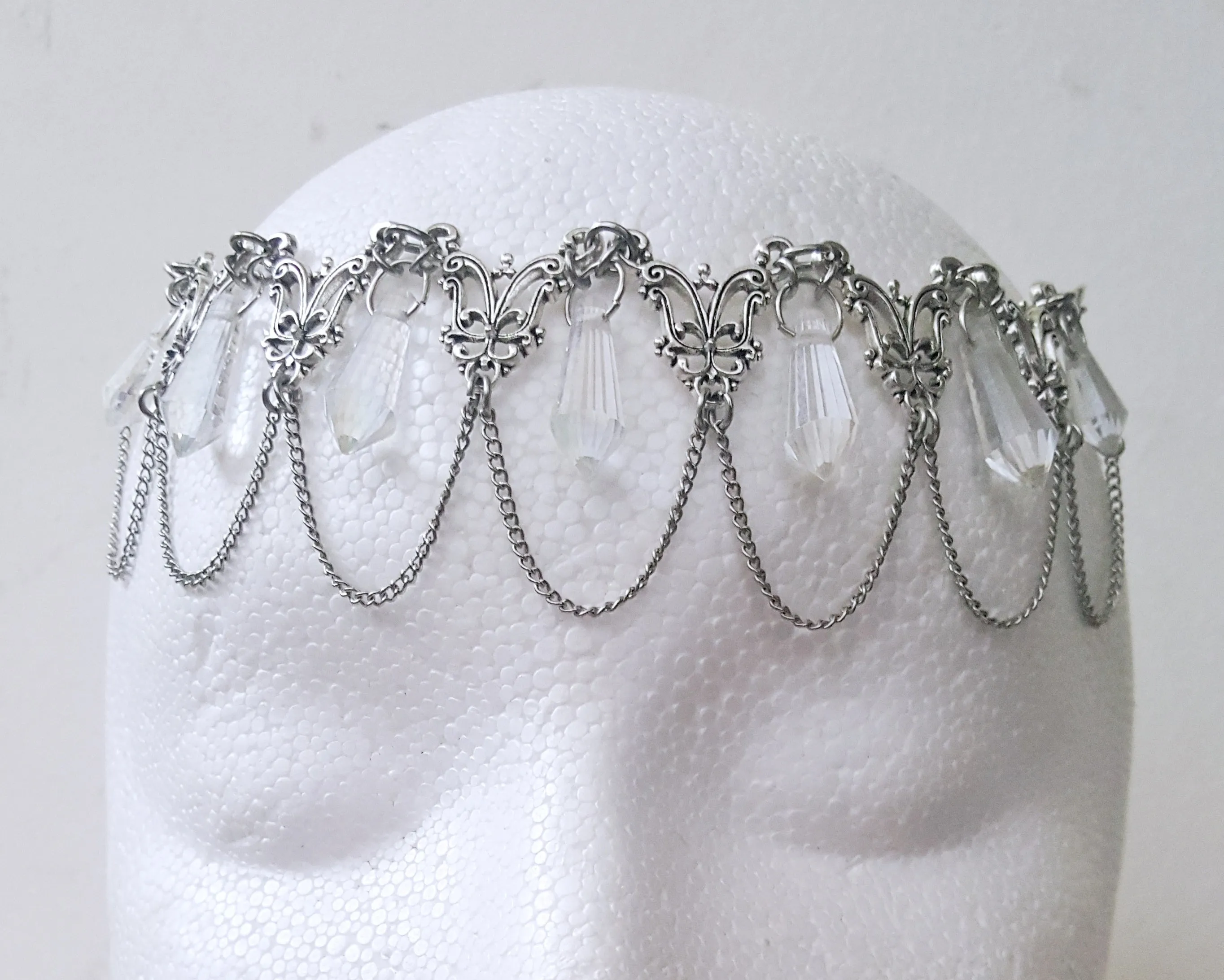 Whimsical Fairy Crown Bridal Hair Jewelry