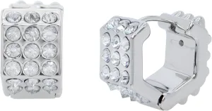 Women's Spike Stone Chubby Huggie Earrings