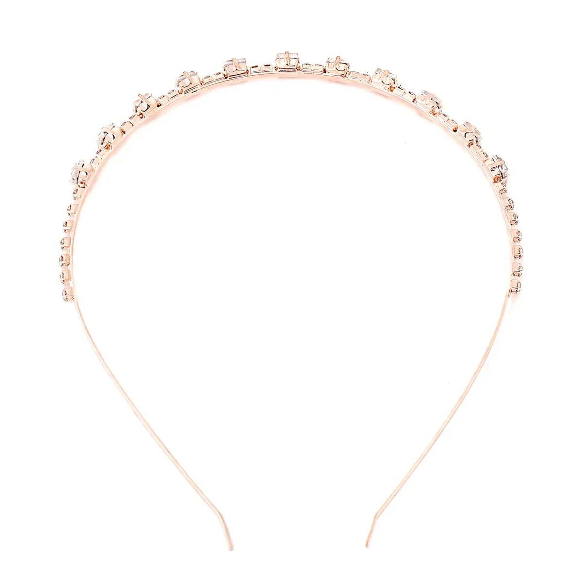 Yellow Chimes Hair Band for Girls & Women Hair Accessories for Women Hairband for Women Head Band Bridal Crystal Headpeice Hairband for Women Birthday Gift for Women & Girls (Rosegold Hair Band)